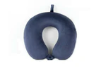 Travel Pillow Memory Foam - Head Neck Support Airplane Pillow for Traveling-F02/Navy Blue
