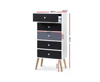 Scandinavian Style Tallboy Chest of Drawers