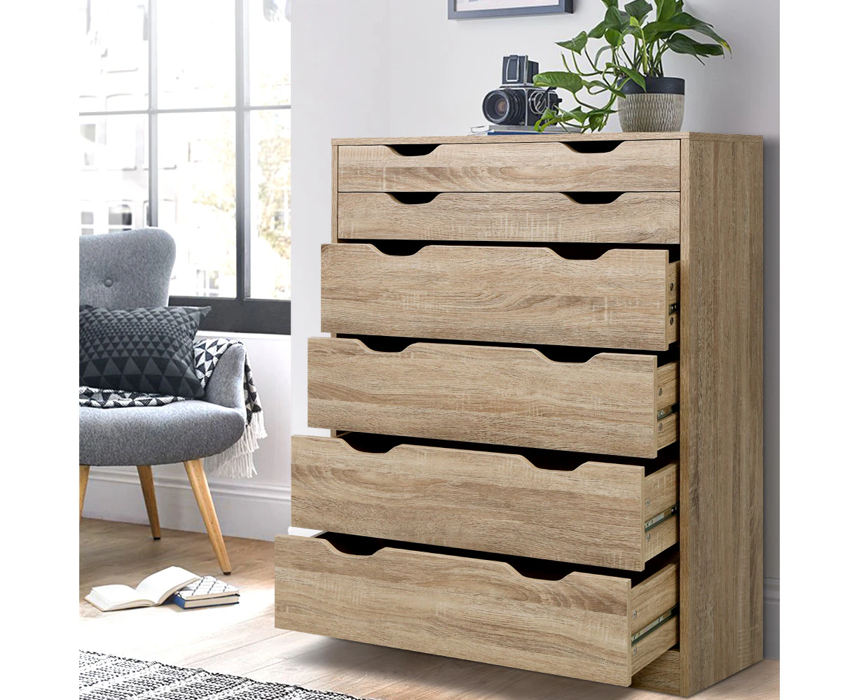 Artiss 6 Chest of Drawers - MYLA Oak