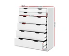 Artiss 6 Chest of Drawers - MYLA White