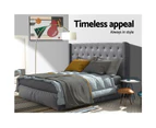 Artiss Bed Head King Size Fabric - LUCA Grey