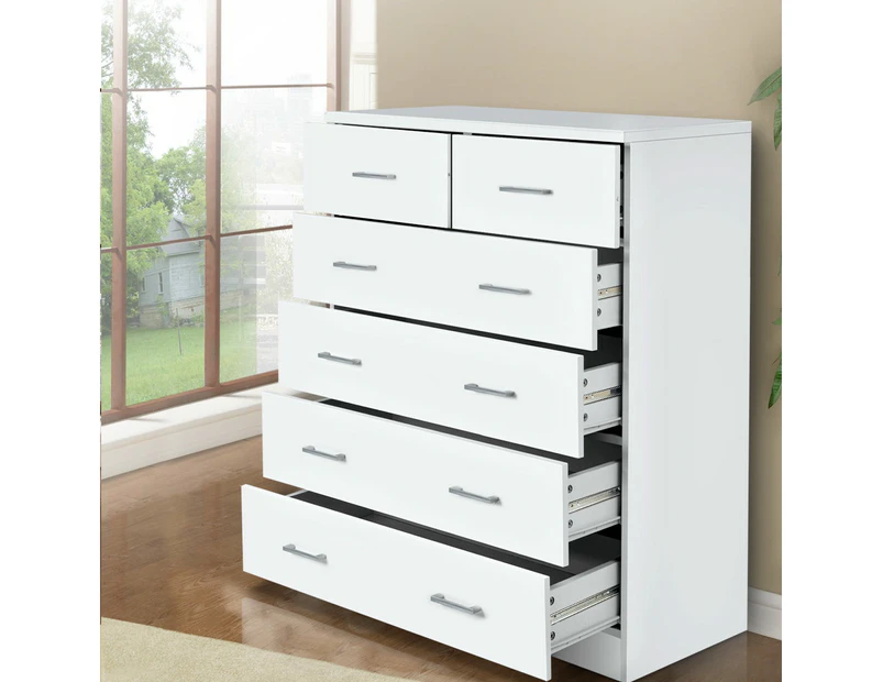 Artiss 6 Chest of Drawers - ANDES White