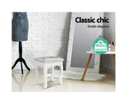 Artiss Dressing Table Stool Velvet White