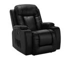 Artiss Recliner Chair Electric Heated Massage Chairs Faux Leather Cabin