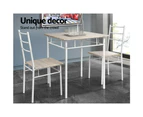 Artiss Dining Table And Chairs Set fo 3 Oak