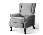 Artiss Recliner Armchair Grey Fabric Domini