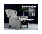 Artiss Recliner Armchair Grey Fabric Domini