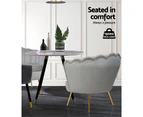 Artiss Armchair Velvet  Grey Callista