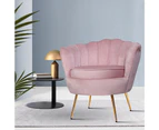 Artiss Armchair Velvet  Pink Callista