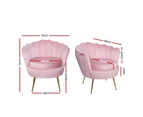 Artiss Armchair Velvet  Pink Callista