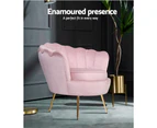 Artiss Armchair Velvet  Pink Callista