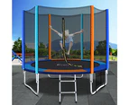 Everfit 8FT Trampoline for Kids w/ Ladder Enclosure Safety Net Pad Gift Round