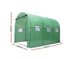 Green Fingers Greenhouse 3x2x2M Walk in Green House Tunnel Plant Garden Shed Dome