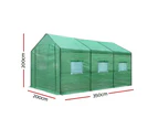 Greenfingers Greenhouse 3.5x2x2M Walk in Green House Tunnel Plant Garden Shed