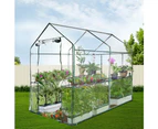 Green Fingers Greenhouse 1.2x1.9x1.9M Walk in Green House Tunnel Clear Garden Shed 4 Shelves