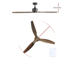 Devanti 52'' Ceiling Fan AC Motor 3 Blades w/Remote - Dark Wood