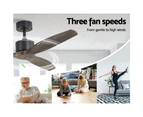 Devanti 52'' Ceiling Fan AC Motor 3 Blades w/Remote - Dark Wood