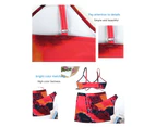 Women's 3 Piece Swimsuits Tie Side Bikini Set Swimwear with Cover Up Skirt Bathing Suit-Leopard print