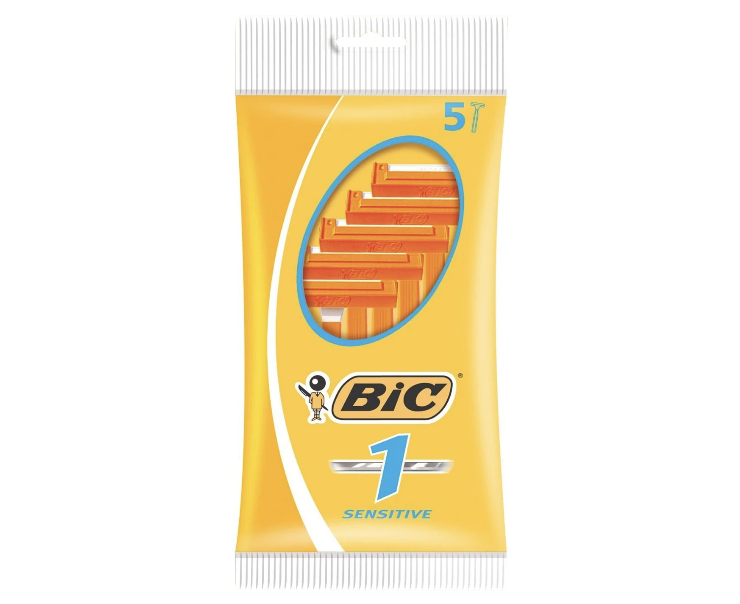 BiC Classic Disposable Sensitive Single Blade Shaving Razor - 1 Pack of 5