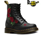 Dr. Martens 1460 Vonda Boots 8 Eye Floral Womens Shoes - Black