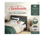 Sunbeam Fitted Auto Shut Off Premium Electric Blanket Wool Fleece