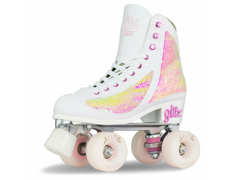 Crazy Skates GLITZ Sequin Roller Skates - Pearl