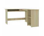 vidaXL L-Shaped Corner Desk Sonoma Oak 120x140x75 cm Engineered Wood