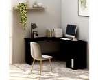 vidaXL L-Shaped Corner Desk Black 120x140x75 cm Engineered Wood