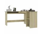 vidaXL L-Shaped Corner Desk Sonoma Oak 120x140x75 cm Engineered Wood