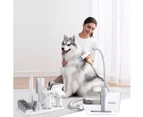 Pawz Pet Grooming Kit Vacuum Dog Cat Hair Dryer Remover Clipper Brushes Cleaning - White