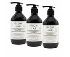 3pk Glow Lab Vanilla & Peppermint Hand Wash Pump 300mL