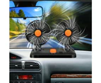 USB Portable 360 Degree Rotatable Dual-Head Car Fan with 3 Speed