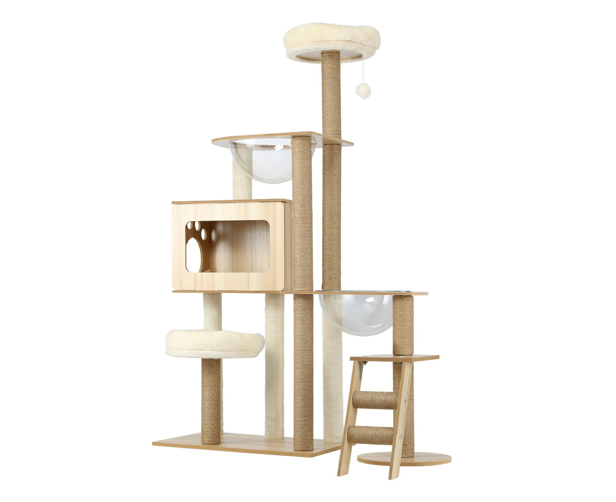 Alopet Cat Trees Scratching Post Scratcher Tower Condo House Furniture Wooden 142cm