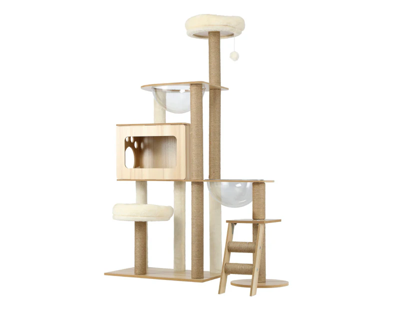 Alopet Cat Trees Scratching Post Scratcher Tower Condo House Furniture Wooden 142cm