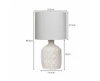 Sarantino Ceramic Coffee Side Table Lamp Light Cream White Shade