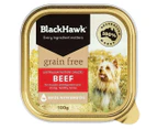 9 x Black Hawk Grain Free Adult Wet Dog Food Beef 100g