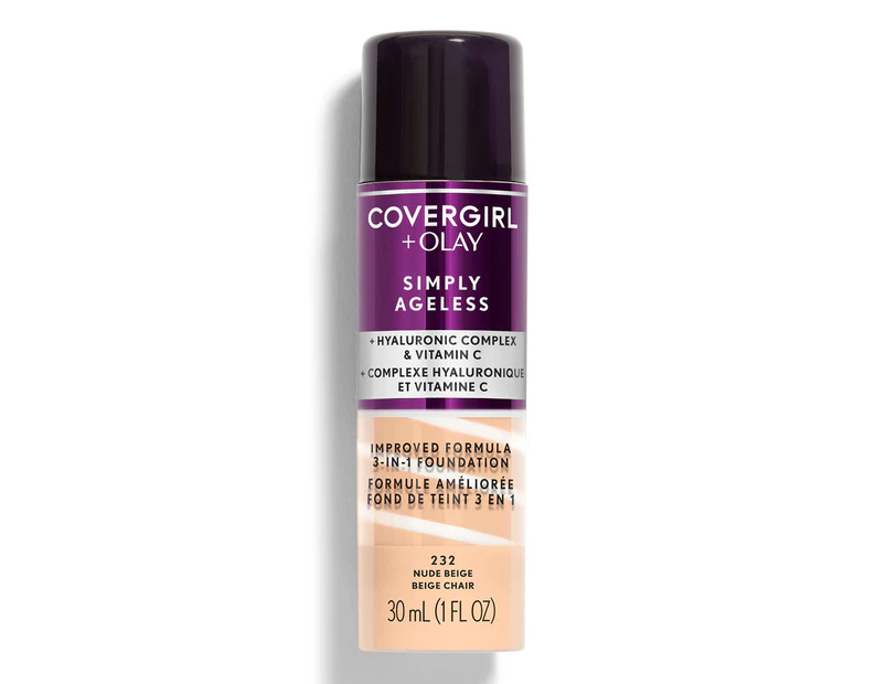 CoverGirl + Olay Simply Ageless 3-in-1 Liquid Foundation 30mL - Nude Beige