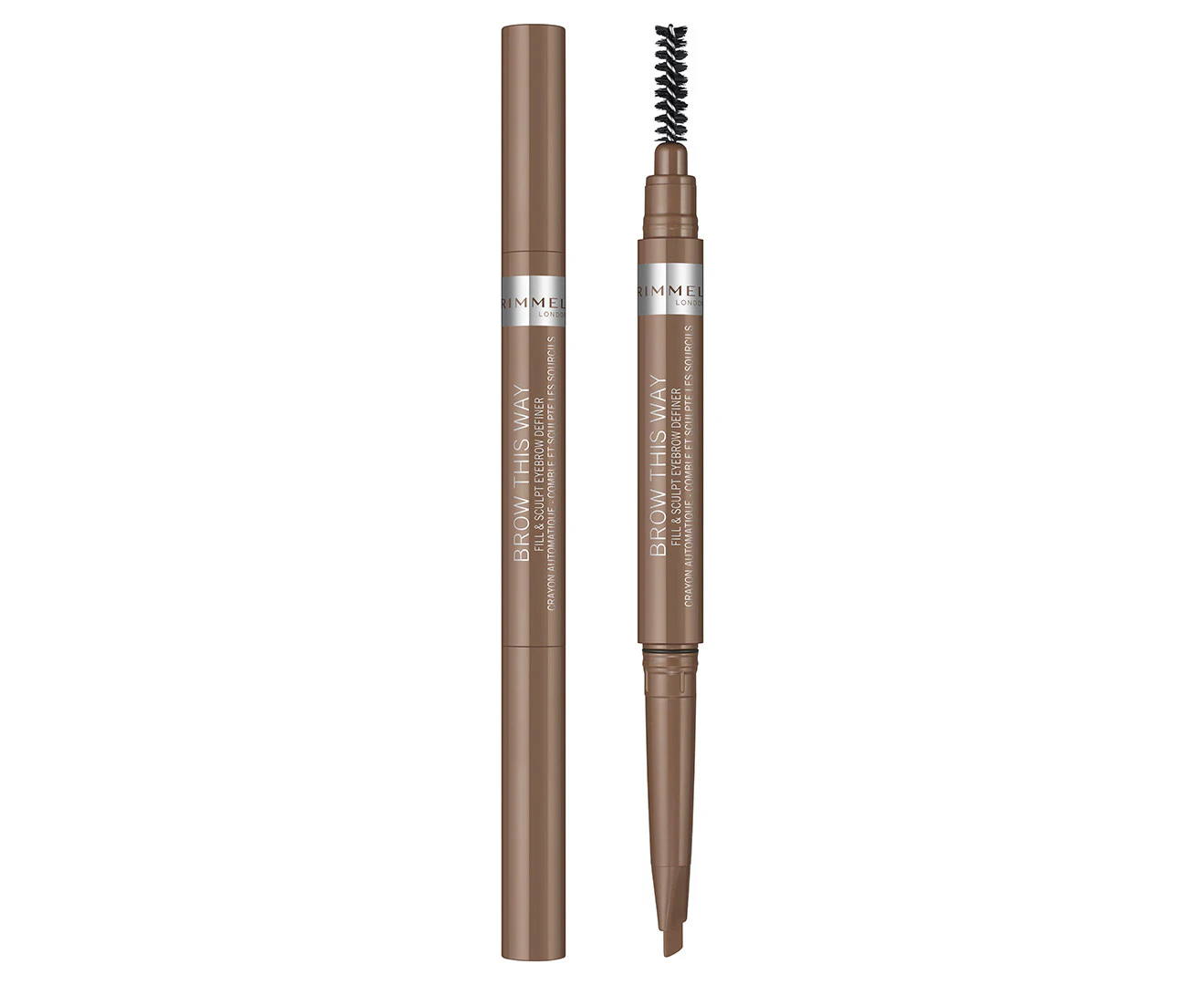 Rimmel Brow This Way 2-in-1 Fill & Sculpt Eyebrow Definer 0.4g - Medium Brown