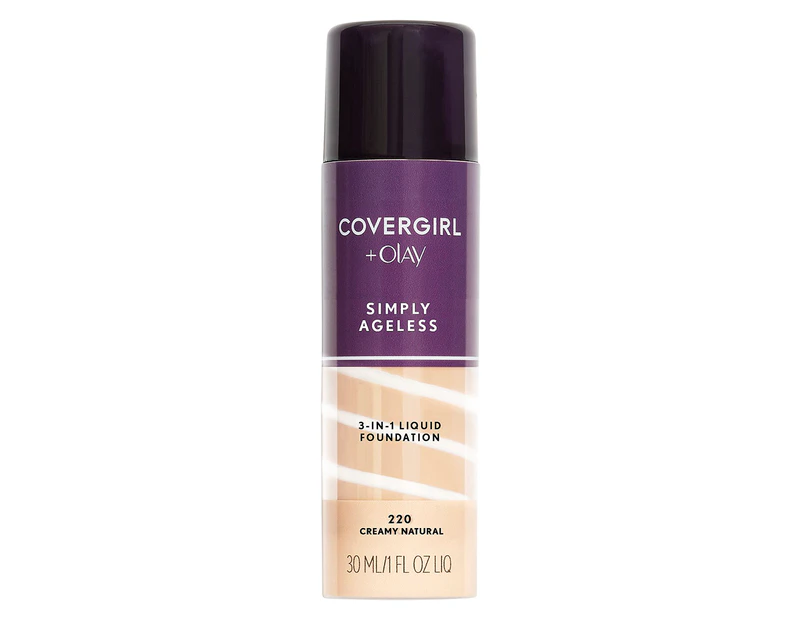 CoverGirl + Olay Simply Ageless 3-in-1 Liquid Foundation 30mL - Creamy Natural