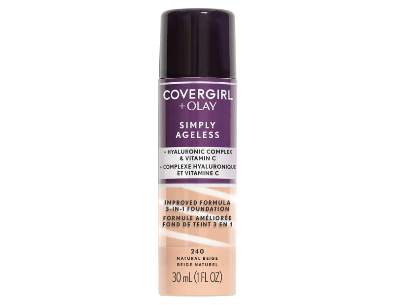 CoverGirl + Olay Simply Ageless 3-in-1 Liquid Foundation 30mL - Natural Beige