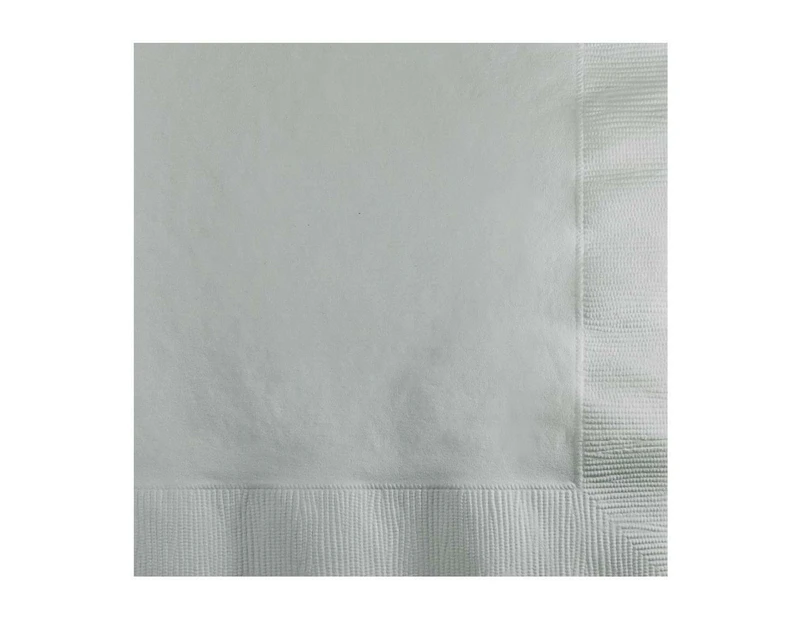 Shimmering Silver Party Supplies Napkins 50 Pack