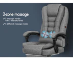 ALFORDSON Massage Office Chair Executive Fabric Grey (with footrest)