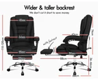 ALFORDSON Massage Office Chair Executive Seat Gaming Computer Racer Fabric Black