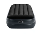 Intex Twin Size Pillow Rest Raised Airbed With Fiber-Tech Rp 191x99x42cm