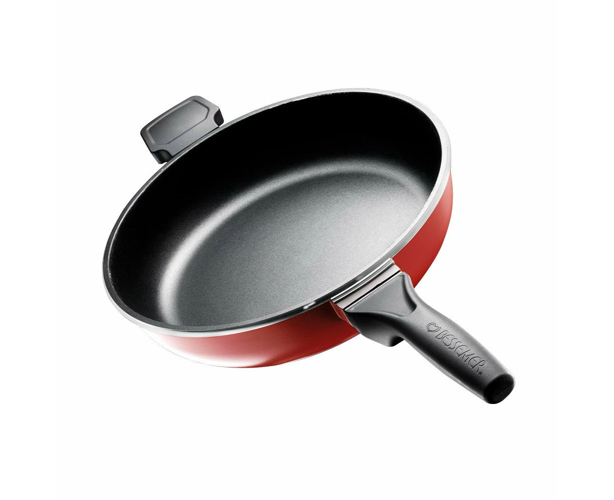 Bessemer Non Stick Multi Fry Pan 32X7cm   - Red