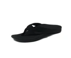 AXIGN Premium Orthotic Arch Support Flip Flops Sandal Thongs Archline - Black