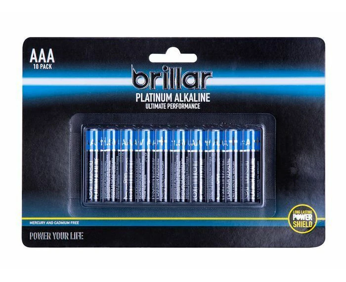 10 Pack AAA Platinum Alkaline Battery LR03 1.5V Long Lasting Power Home Office