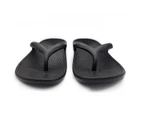 Archline Rebound Orthotic Foam Thongs Arch Support Flip Flops Orthopedic - Black