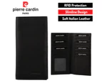 Pierre Cardin Mens Italian RFID Protected Leather Suit Wallet - Black