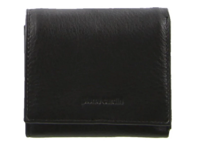 Pierre Cardin RFID Mens Wallet Tri-Fold Genuine Italian Leather - Black